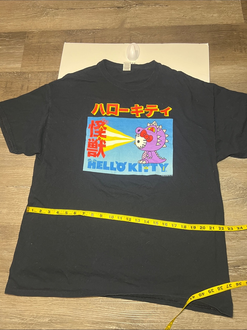 Hello Kitty Black Tee with Colorful Monster Graphic - Picture 5 of 5